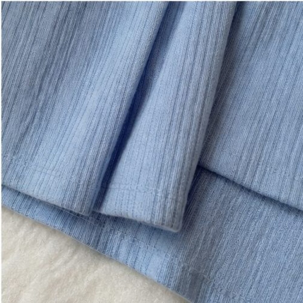 Blue Peplum Top - Picture 6 of 6